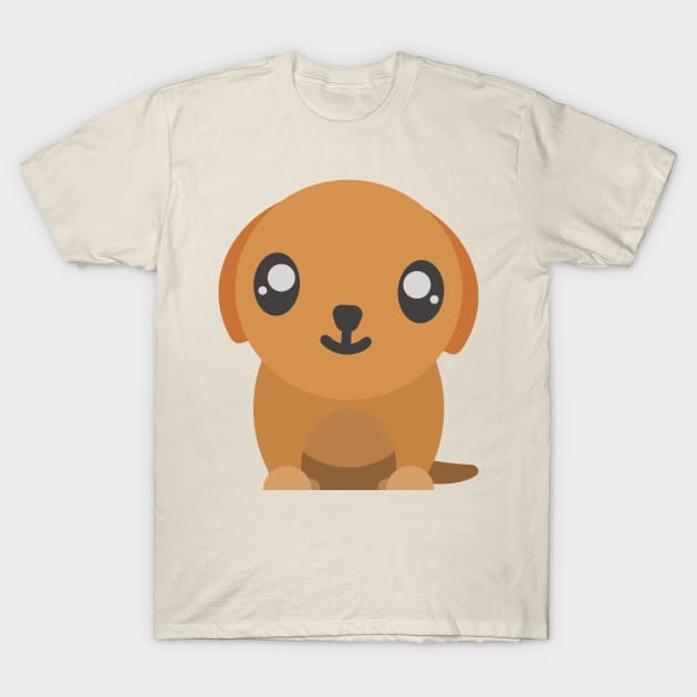 Cute Minimal Puppy Dog T-Shirt by StimpyStuff